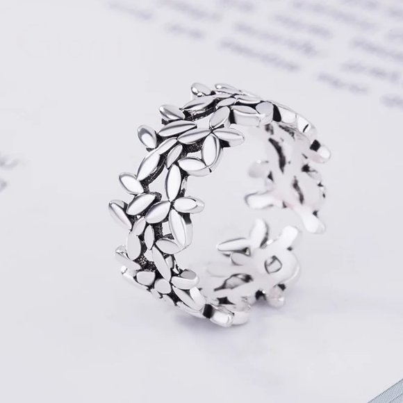 ❤️ 925 Sterling Silver Knot Rings Open Knuckle Rings for Women Adjustable Thumb - Picture 3 of 5